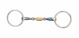 Shires Blue Sweet Iron Loose Ring with Roller Link Bit