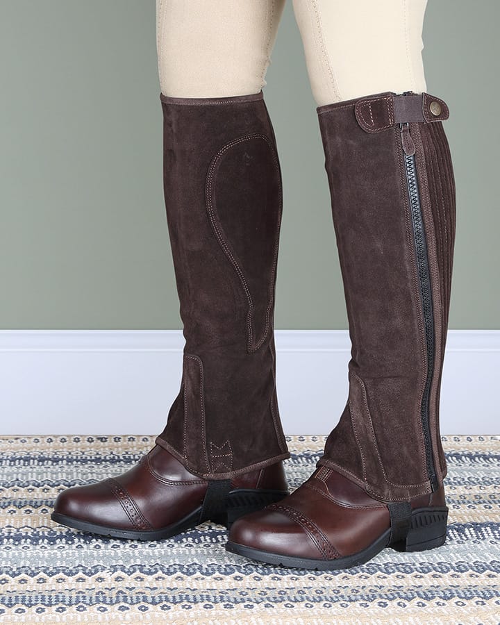 Shires Moretta Childrens Suede Half Chaps-Half Chaps & Gaiters-Eland Lodge