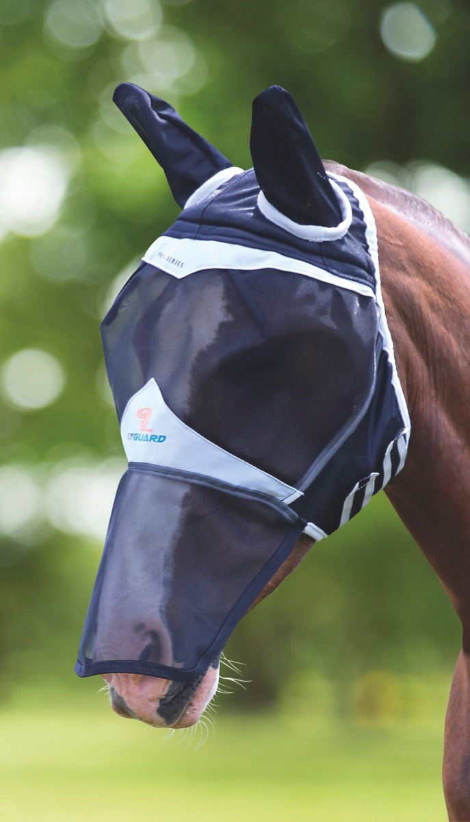 Shires Fine Mesh Fly Mask with Ears and Nose