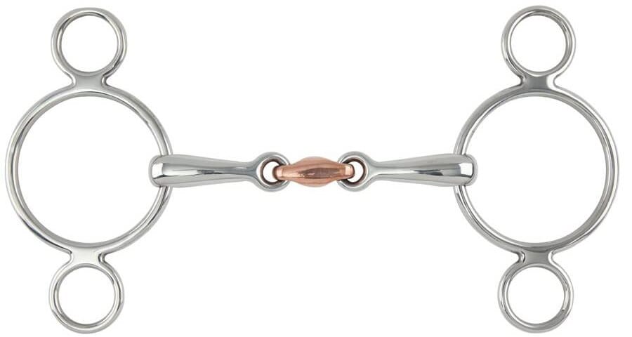 Shires Two Ring Gag with Copper Lozenge Bit